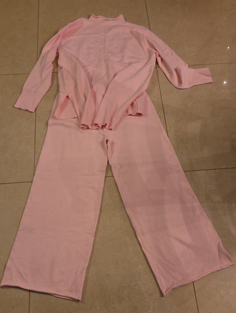 Light Pink Knit Two-Piece Set